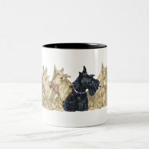 Wheaten & Black Scott in einer Linie Zweifarbige Tasse