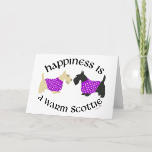 Wheaten & Black Scottie Glück Feiertagskarte