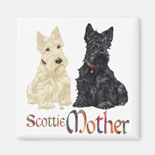Wheaten & Black Scotties Muttertag Magnet
