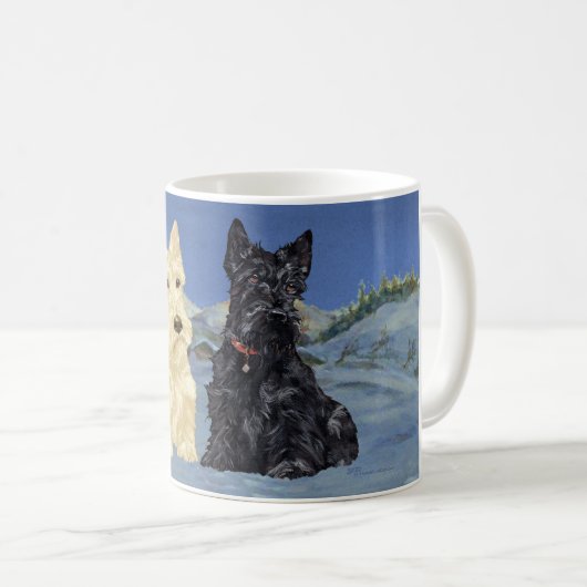 Wheaten Black Scottish Christmas Kaffeetasse (VorderseiteRechts)