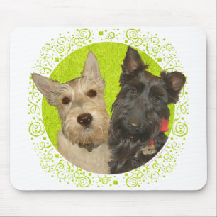 Wheaten & Black Scottish Terrier Mousepad