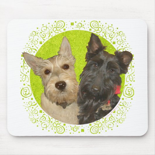 Wheaten & Black Scottish Terriers Mousepad (Vorne)