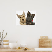 Wheaten & Black Scottish Terriers Poster (Küche)