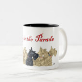 Wheaten & Black Scottish Terriers Zweifarbige Tasse (VorderseiteRechts)