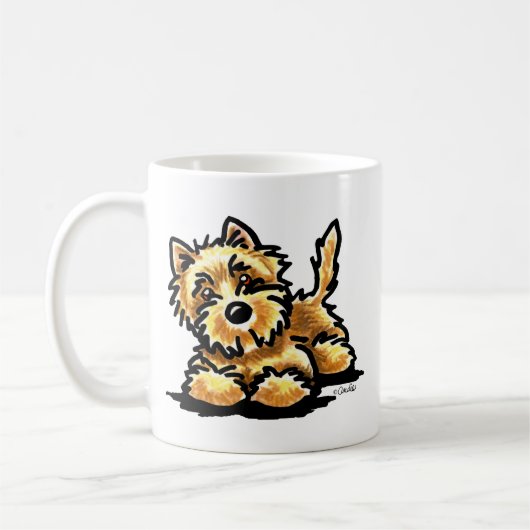 Wheaten Cairn Terrier Art Kaffeetasse (Links)