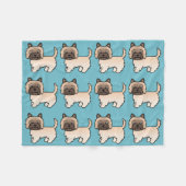 Wheaten Cairn Terrier Cartoon Dog Fleecedecke (Vorderseite (Horizontal))