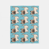 Wheaten Cairn Terrier Cartoon Dog Fleecedecke (Vorderseite)