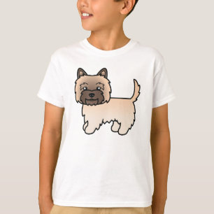 Wheaten Cairn Terrier Hund Cartoon Karikatur Kunst T-Shirt