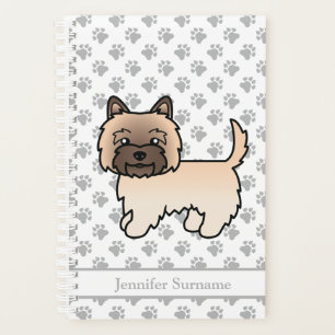 Wheaten Cairn Terrier Süßer Cartoon-Hund & Text Planer