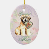 Wheaten Heart Mama Keramik Ornament (Vorne)