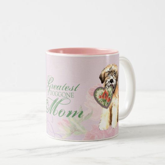 Wheaten Herz-Mama Zweifarbige Tasse (VorderseiteRechts)