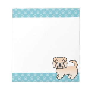 Wheaten Norfolk Terrier Cartoon-Hundeillustration Notizblock