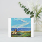 Wheaten Ocean Breeze Postkarte (Stehend Vorderseite)