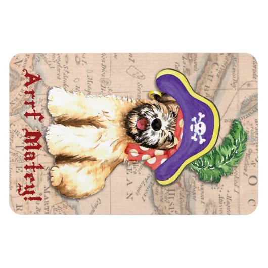Wheaten Pirate Magnet (Horizontal)