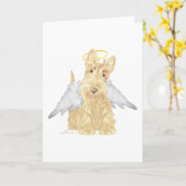 Wheaten Scottie Angel Karte (Gelbe Blume)