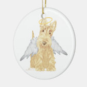 Wheaten Scottie Angel Keramikornament (Links)