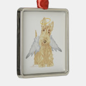 Wheaten Scottie Angel Ornament Aus Metall (Rechts)