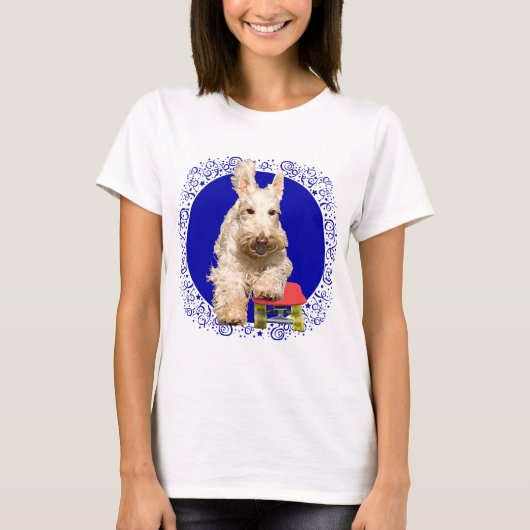 Wheaten Scottie auf einem Skateboard T-Shirt (Vorderseite)