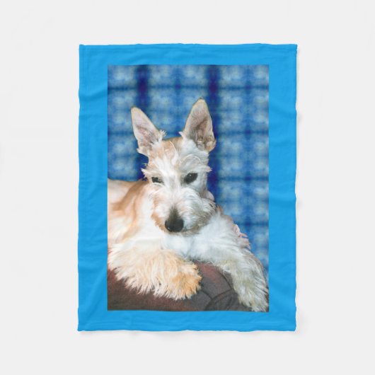 Wheaten Scottie Fleece Blanket (Vorderseite)