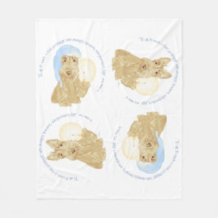 Wheaten Scottie Goodnight Fleecedecke