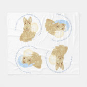 Wheaten Scottie Goodnight Fleecedecke (Vorderseite (Horizontal))