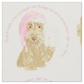 Wheaten Scottie Goodnight Stoff (Nahaufnahme)