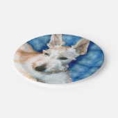 Wheaten Scottie Paper Plate Pappteller (Schrägansicht)