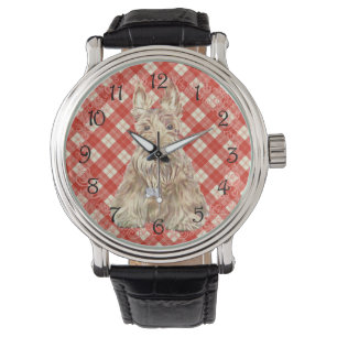 Wheaten Scottie Tartan Armbanduhr