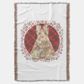 Wheaten Scottie Tartan Decke (Vorderseite Vertikal)