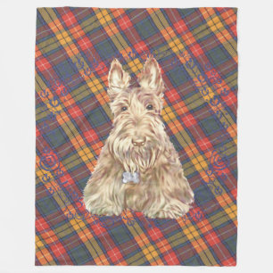 Wheaten Scottie Tartan Fleecedecke