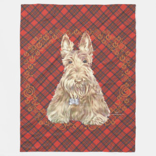 Wheaten Scottie Tartan Fleecedecke