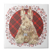 Wheaten Scottie Tartan Fliese (Vorderseite)