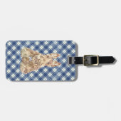 Wheaten Scottie Tartan Gepäckanhänger (Vorderseite horizontal)