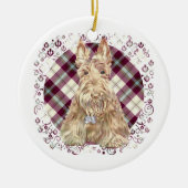 Wheaten Scottie Tartan Keramikornament (Vorne)