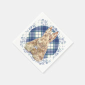 Wheaten Scottie Tartan Serviette (Ecke)