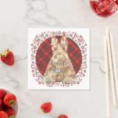 Wheaten Scottie Tartan Serviette (Beispiel)