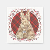 Wheaten Scottie Tartan Serviette (Vorderseite)