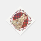 Wheaten Scottie Tartan Serviette (Ecke)