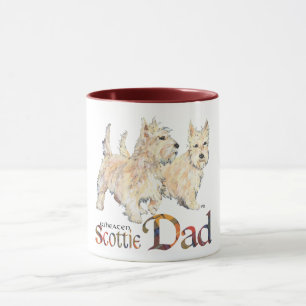 Wheaten Scotties feiern Vatertag Tasse