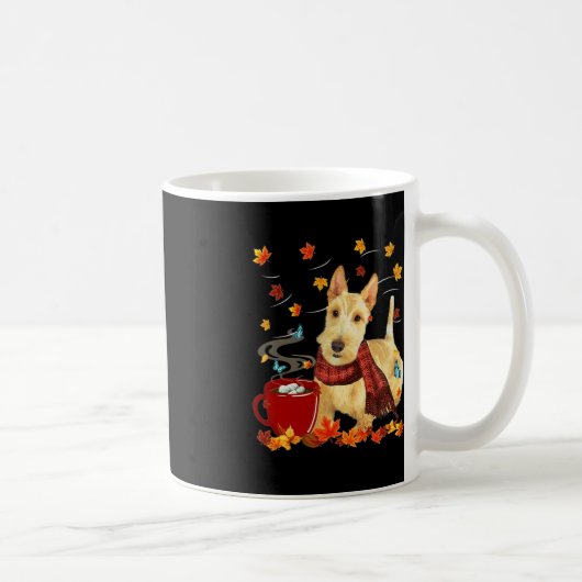 Wheaten Scottish Terrier - Fall - Schokolade - Hot Kaffeetasse (Rechts)