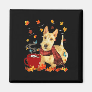 Wheaten Scottish Terrier - Fall - Schokolade - Hot Magnet
