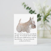 Wheaten Scottish Terrier - MALE Dog Postkarte (Stehend Vorderseite)