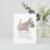 Wheaten Scottish Terrier Rainbow Bridge Postkarte (Stehend Vorderseite)