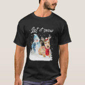 Wheaten Scottish Terrier Santa Dog Christmas Snowm T-Shirt (Vorderseite)