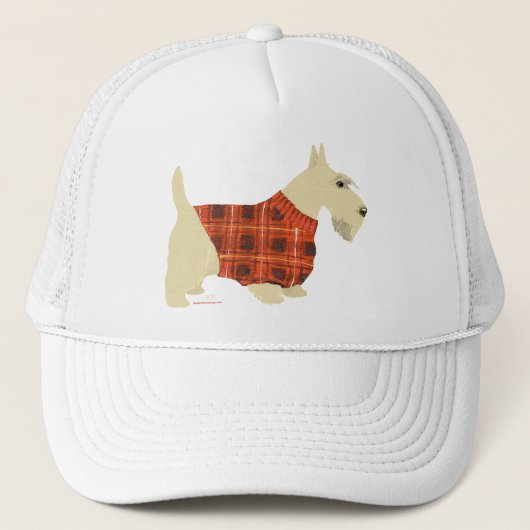 Wheaten Scottish-Terrier-Strickjacke Truckerkappe (Vorderseite)