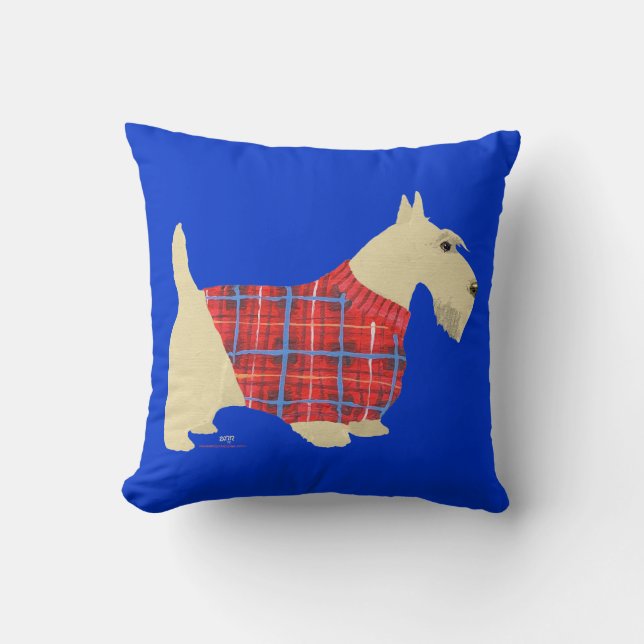 Wheaten Scottish Terrier Sweater Pillow Kissen (Vorderseite)