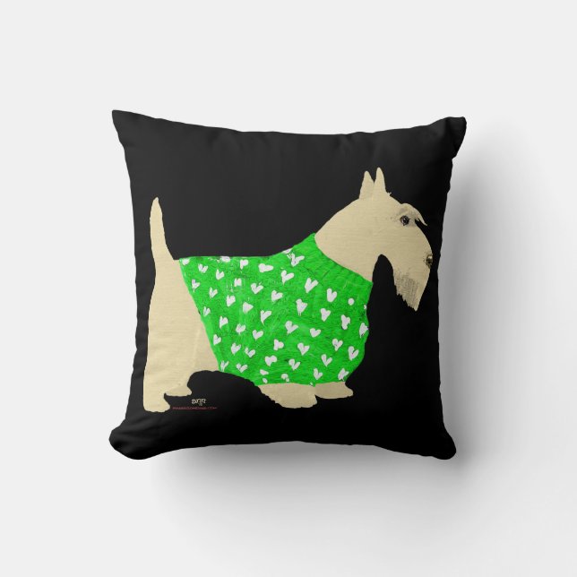 Wheaten Scottish Terrier Sweater Pillow Kissen (Vorderseite)