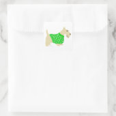 Wheaten Scottish Terrier Sweater Quadratischer Aufkleber (Tasche)