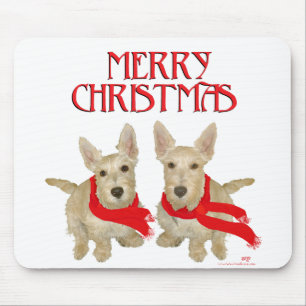 Wheaten Scottish Terrier Weihnachten Mousepad