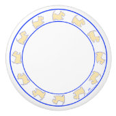 Wheaten Scottish Terriers Keramikknauf (Vorderseite)